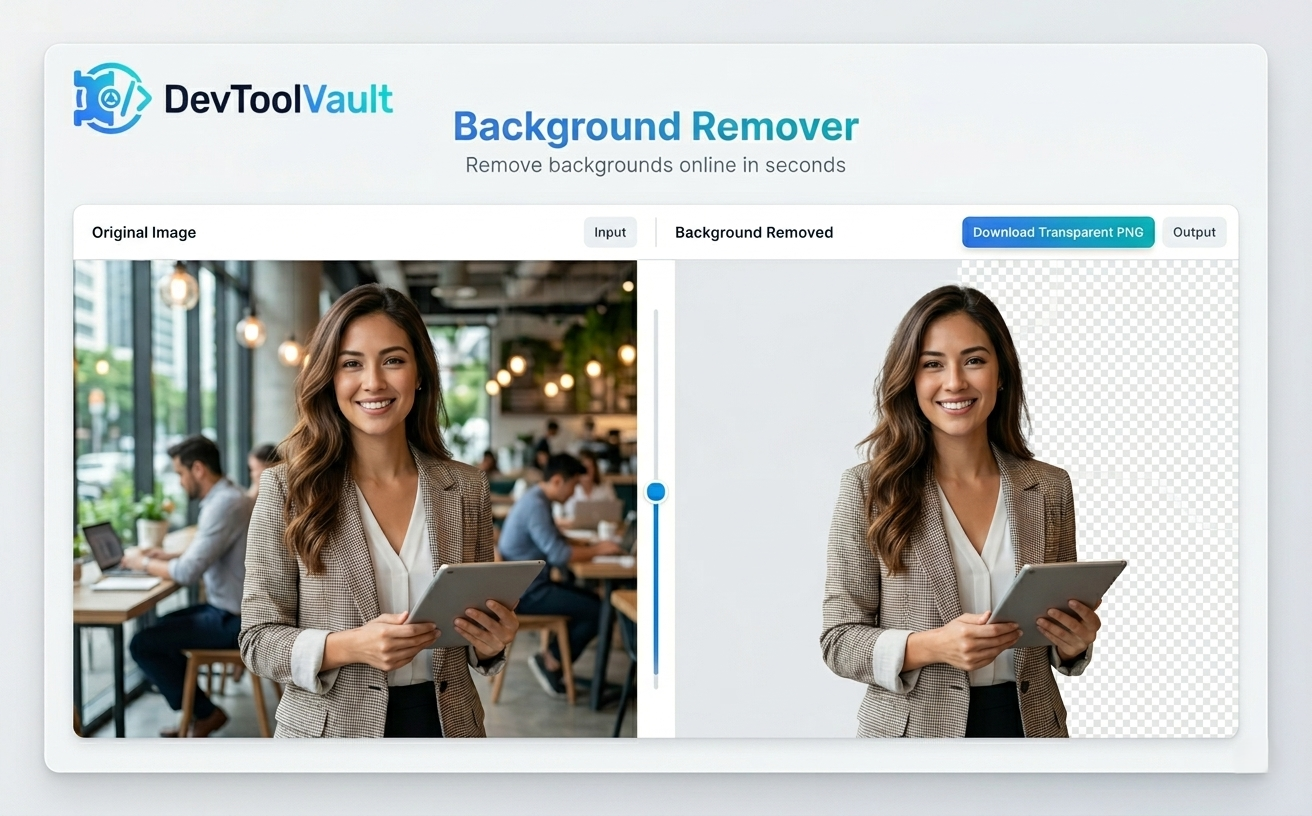 How to Remove a Background from Any Image Online in 2026 — Free with DevToolVault's Background Remover